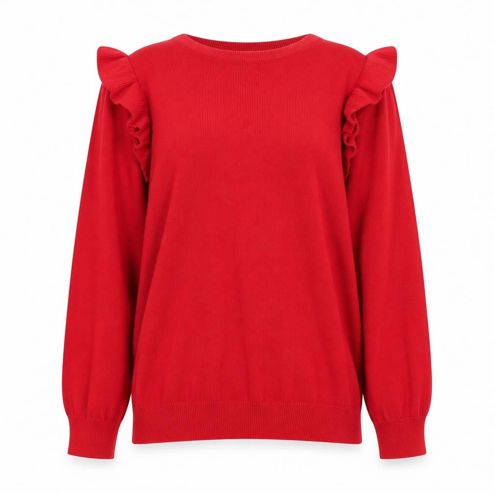 Front view of JoJo Maman Bébé Women's Red XL jumper