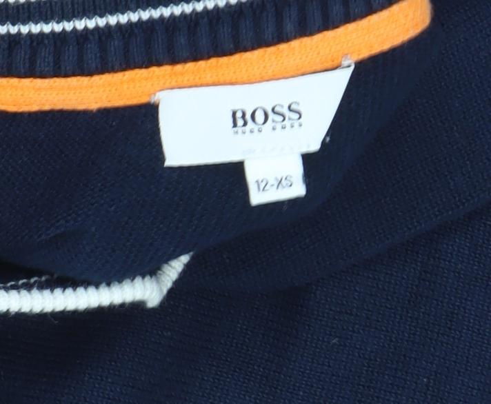 Hugo Boss Boys Blue Pullover, Size 12-13 Years
