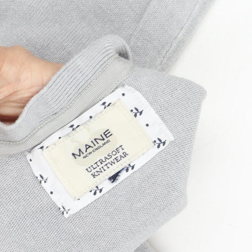 Maine New England Women's Grey 3/4 Sleeve Pullover Jumper
