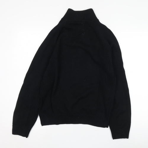 Alice Collins Women's Black Full Zip Jumper Size 14