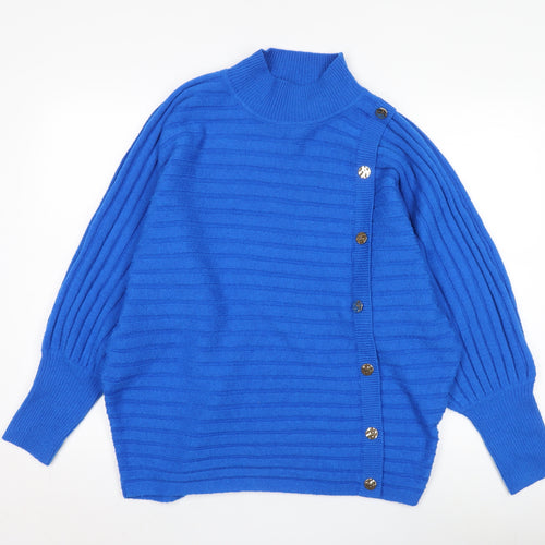 Monsoon Women's Blue High Neck Pullover Jumper – Size L