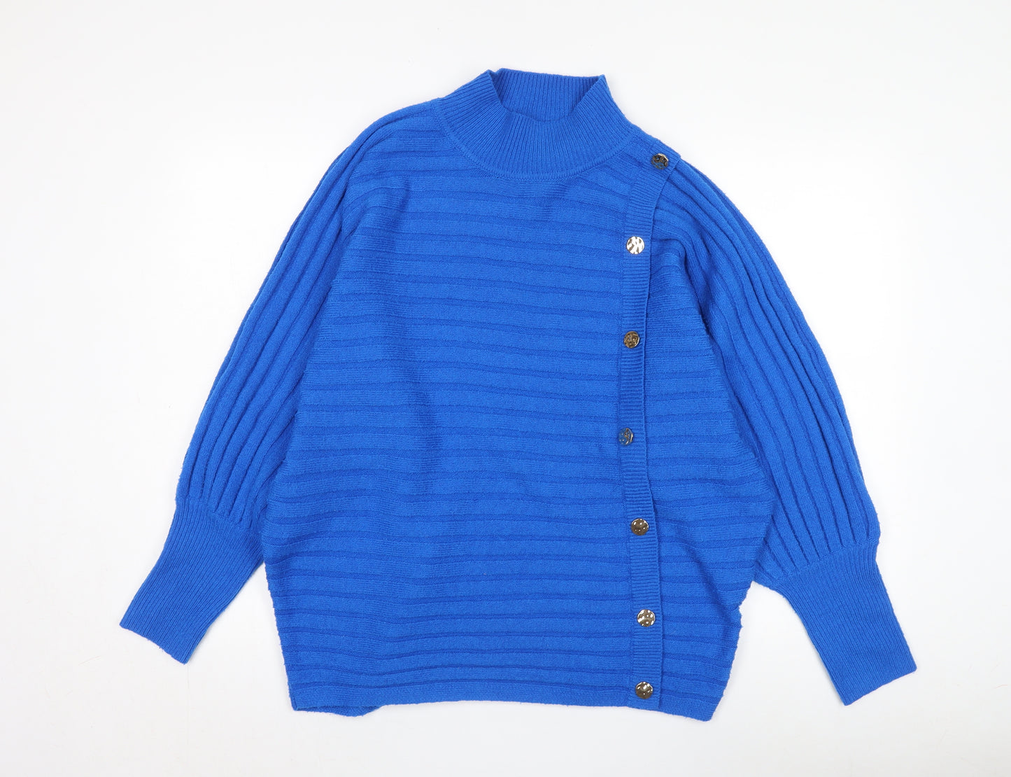 Monsoon Women's Blue High Neck Pullover Jumper – Size L