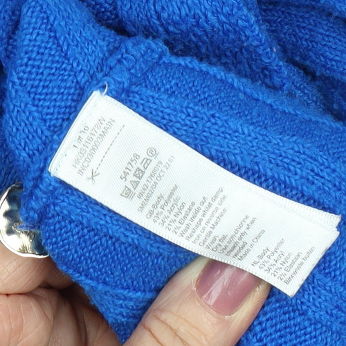 Monsoon Women's Blue High Neck Pullover Jumper – Size L