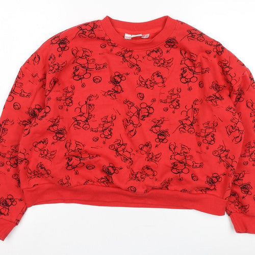 Disney Red Mickey Mouse Graphic Sweatshirt 4XL Unisex
