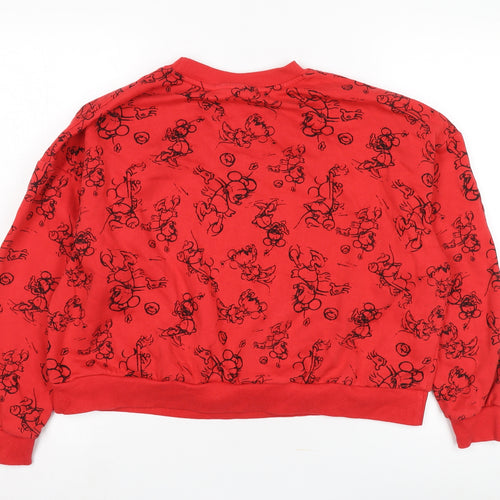 Disney Red Mickey Mouse Graphic Sweatshirt 4XL Unisex