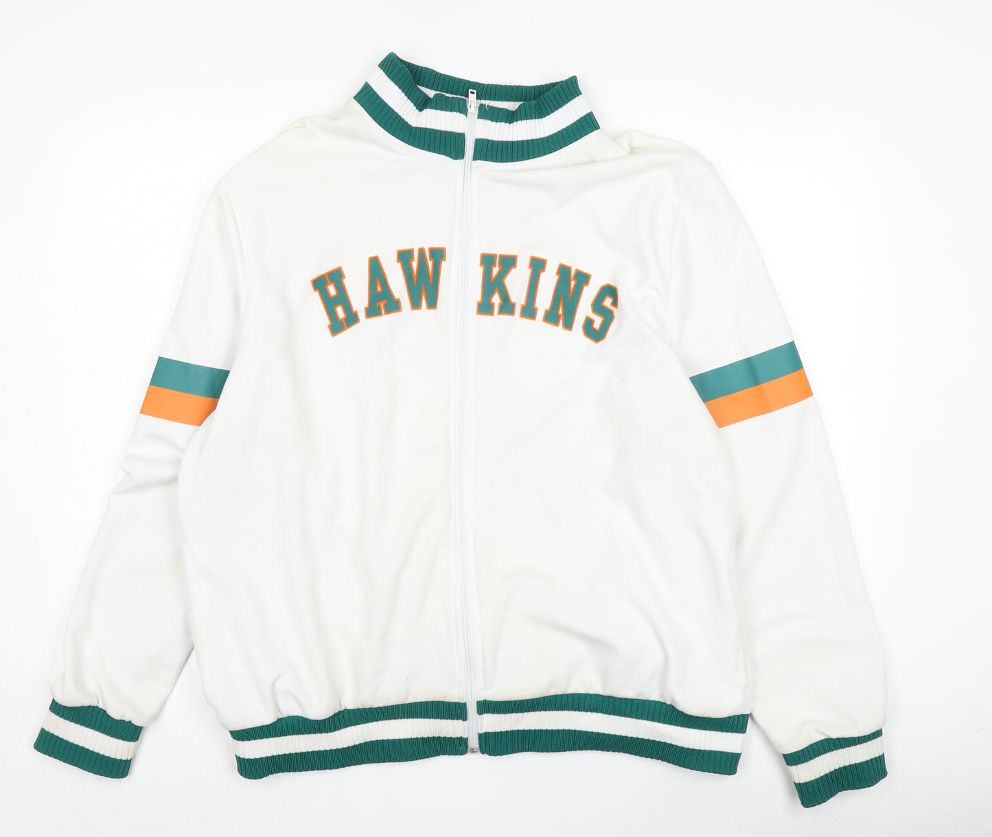 Stranger Things Men's XL White Varsity Jacket