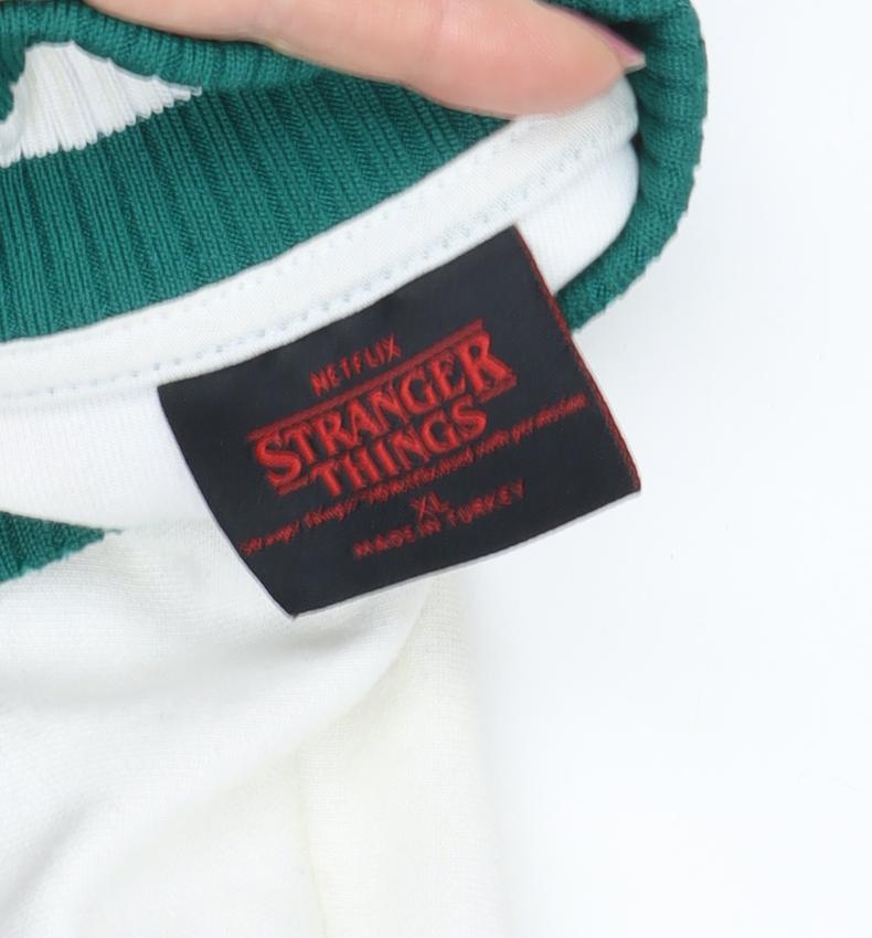 Stranger Things Men's XL White Varsity Jacket