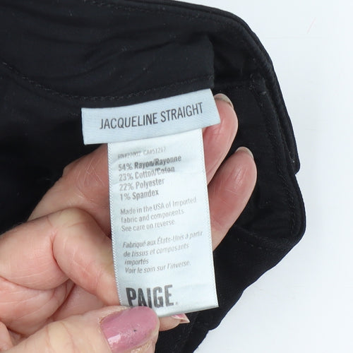 PAIGE Women's Black Straight Jeans Size 6