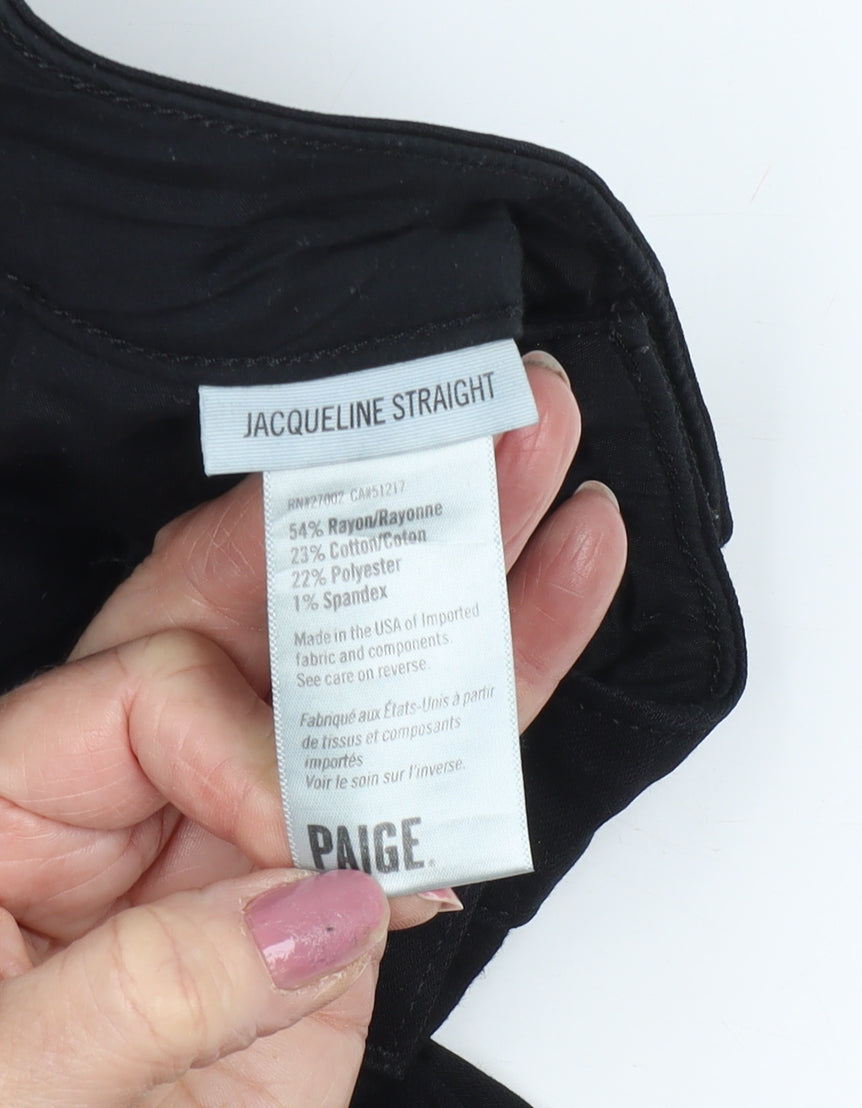 PAIGE Women's Black Straight Jeans Size 6