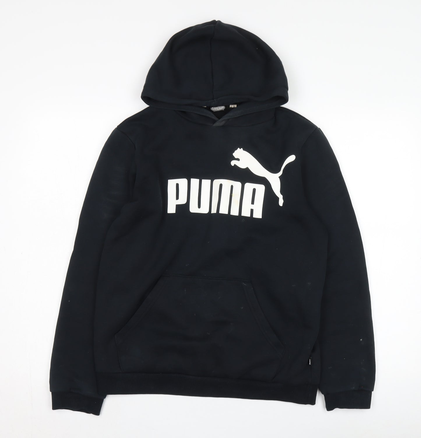 Puma Boys Black Hoodie Pullover 16 Years - Logo, Hooded