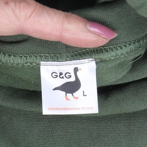 Goose and Gander Green Hoodie, Unisex L, Casual Pullover