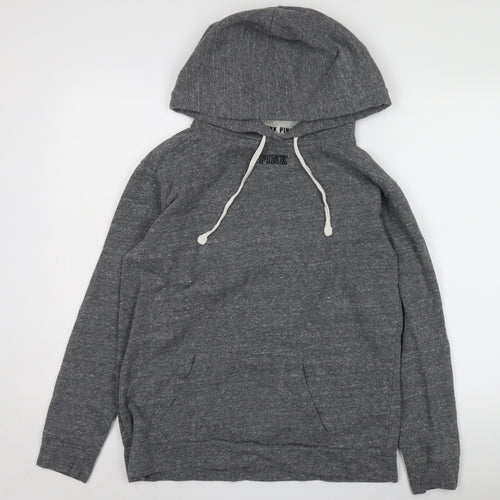 Pink Women's Grey Hoodie, Size S, Pullover Style