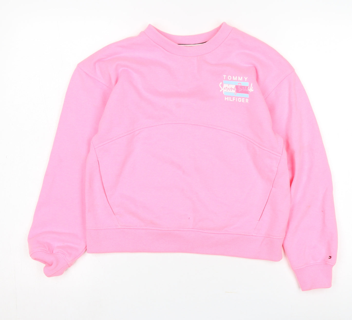 Tommy Hilfiger Girls Pink Pullover Sweatshirt - Size L