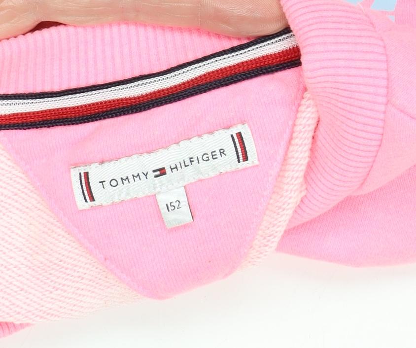 Tommy Hilfiger Girls Pink Pullover Sweatshirt - Size L