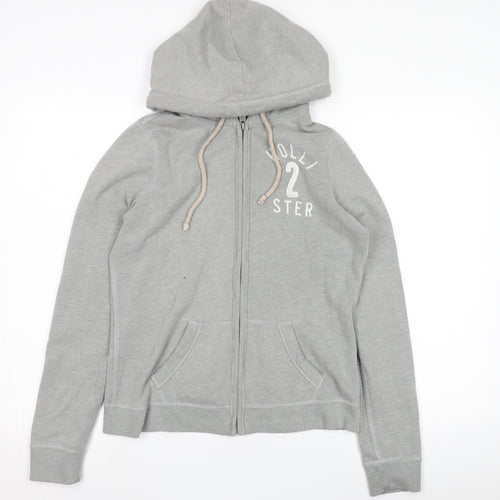 Hollister Men's Grey Hooded Jacket M Casual