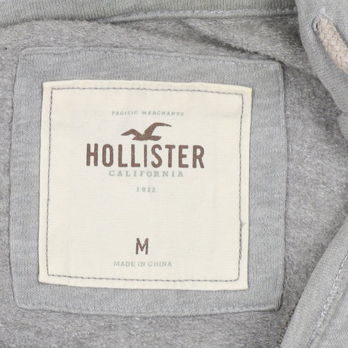 Hollister Men's Grey Hooded Jacket M Casual