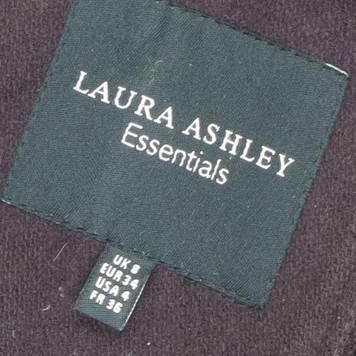 Laura Ashley Womens Purple Wool Duffle Coat Size 8