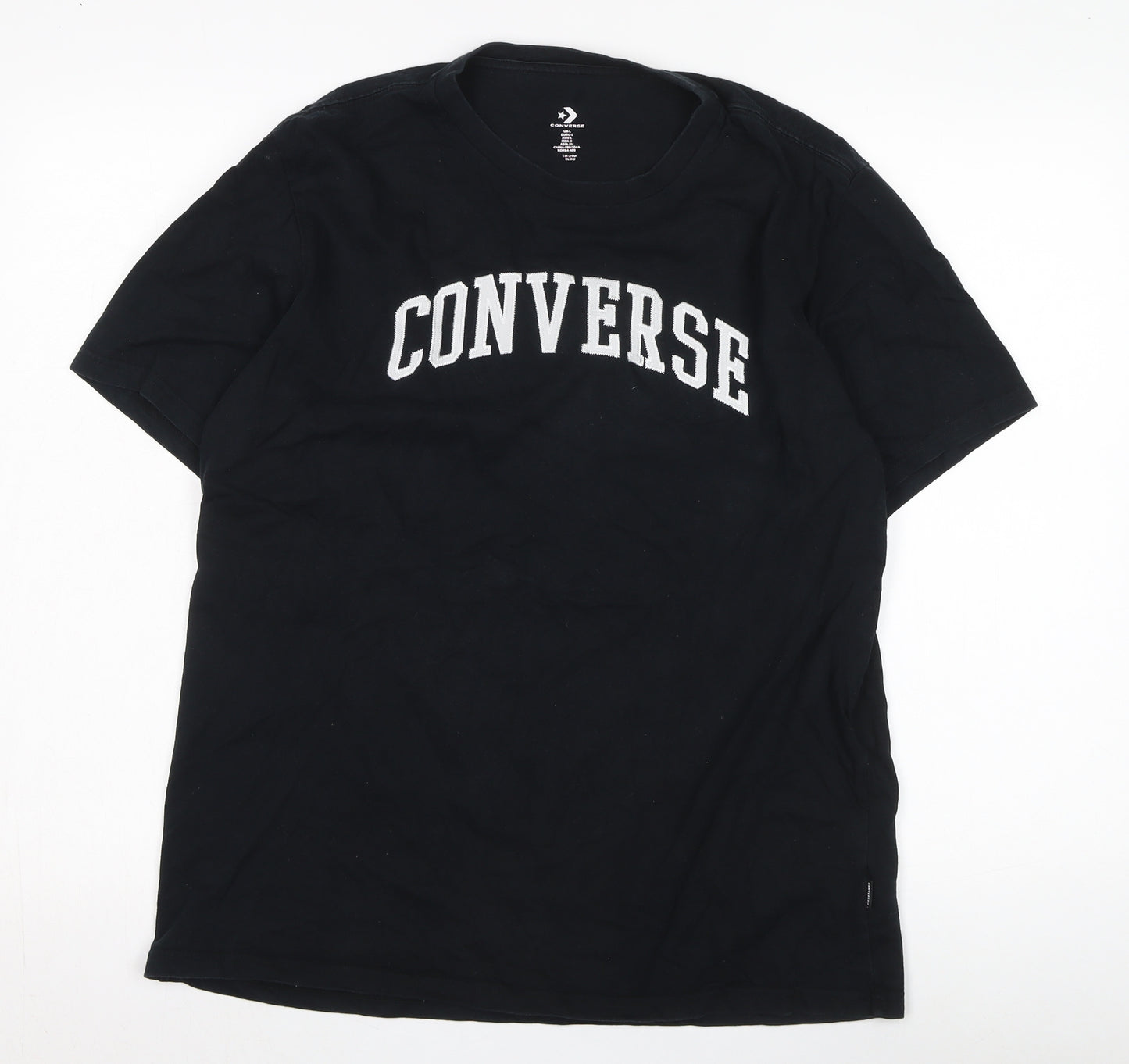 Converse Men's Black L T-Shirt Short Sleeve