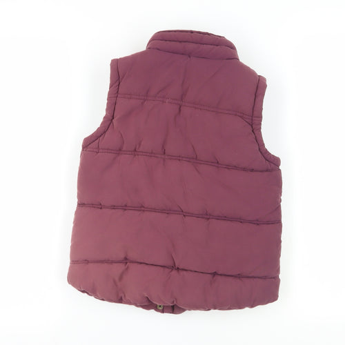 Next Girls Purple Puffer Jacket 9-10 Years Button Up
