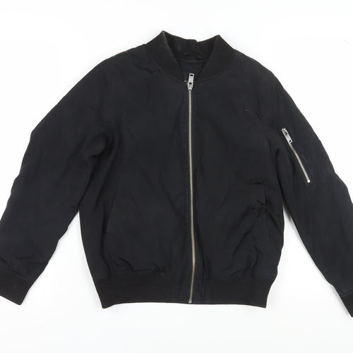 New Look Women's Black Bomber Jacket Size 6 Petite