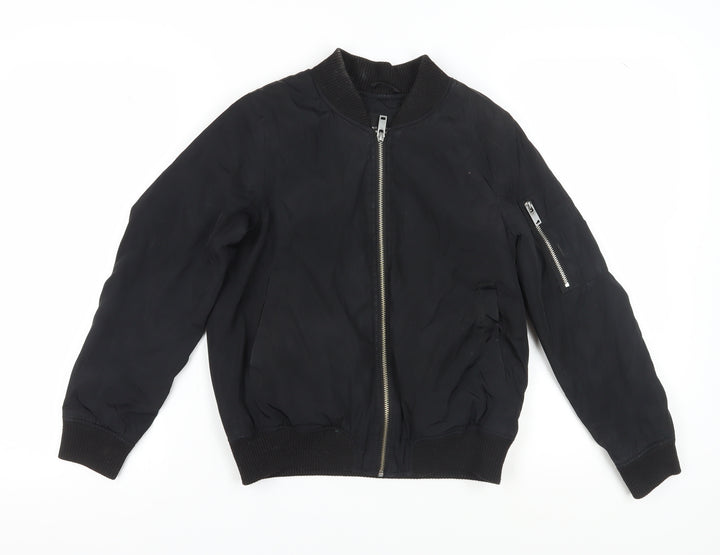 New Look Women's Black Bomber Jacket Size 6 Petite