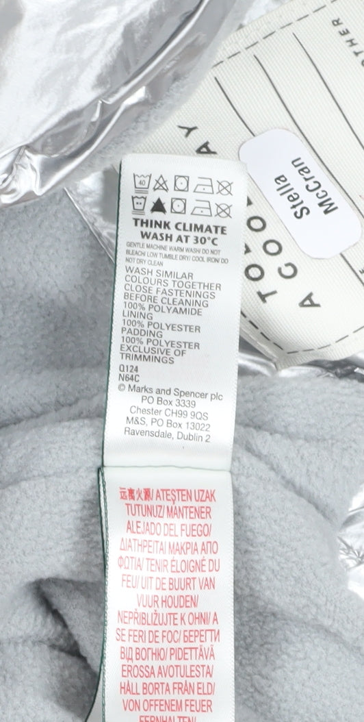 Marks and Spencer Girls Silver Puffer Jacket 8-9 Years