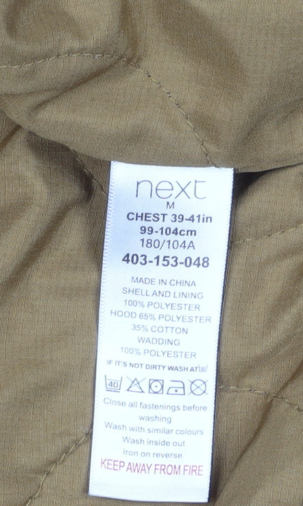 Next Men's Green Bomber Jacket M, Casual Autumn Style