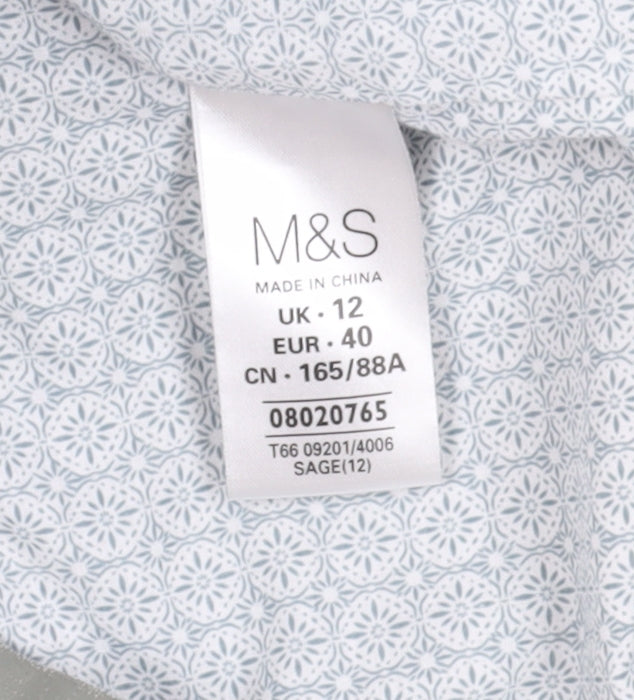 Marks and Spencer Women's Grey Military Jacket, Size 12