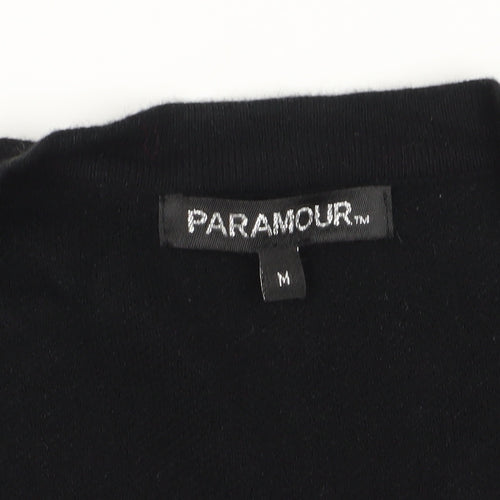 Paramour Women's Black Cardigan, Medium, Striped
