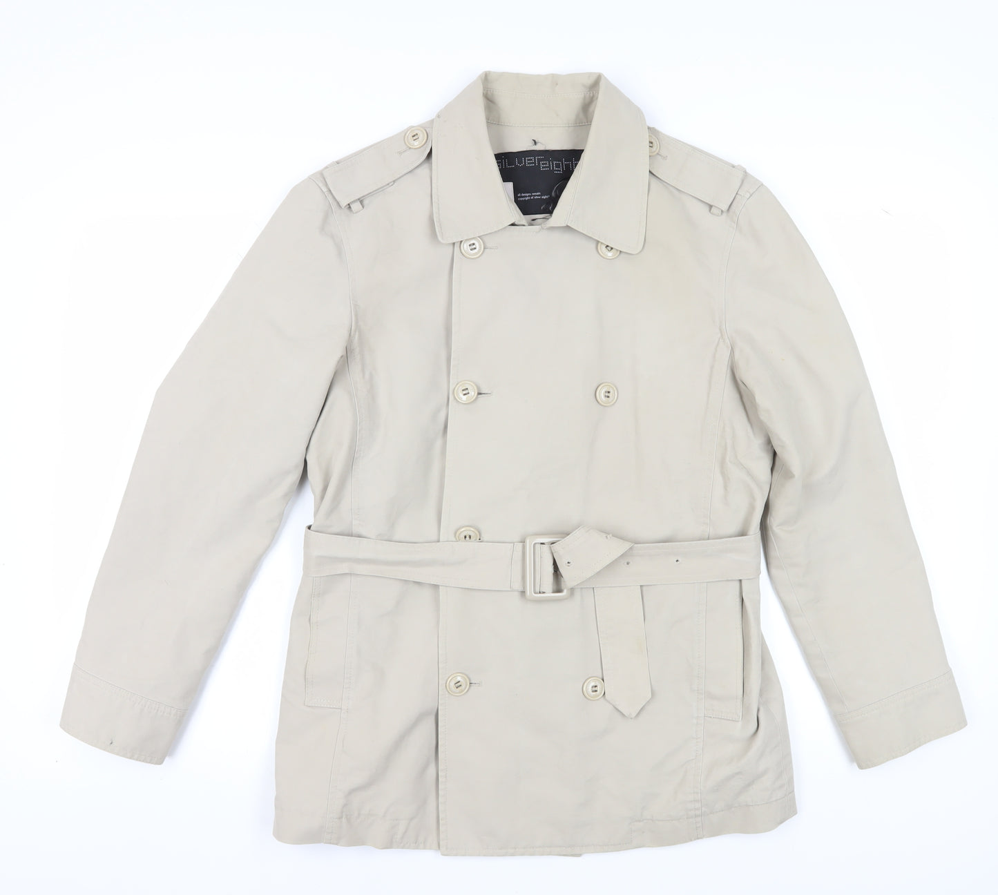 Silver Eight Men's Beige Trench Coat Medium
