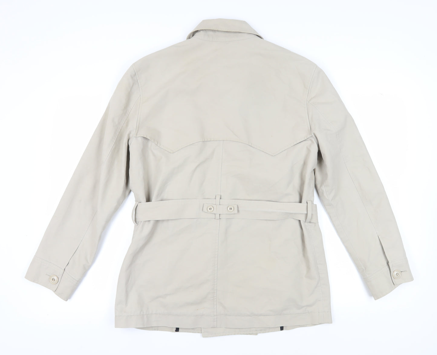 Silver Eight Men's Beige Trench Coat Medium