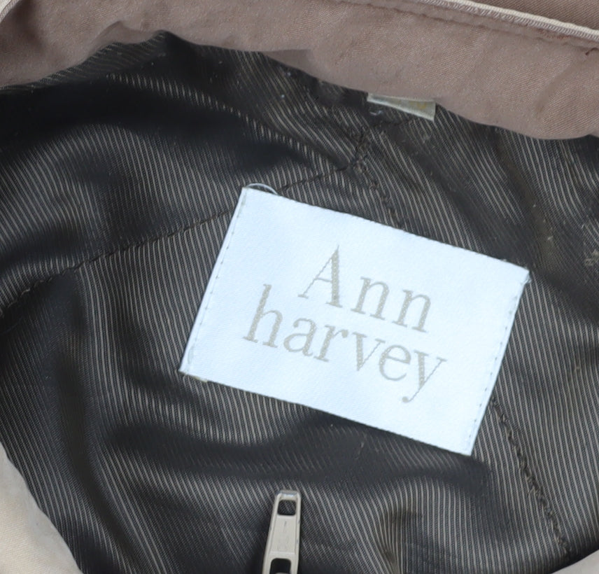 Ann Harvey Women's Beige Long Overcoat Size 18