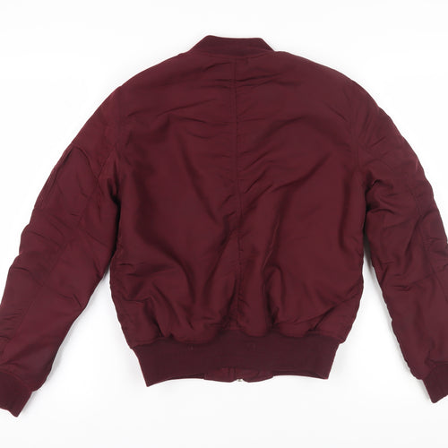 Topshop Women's Red Bomber Jacket - Size 8, Casual Chic