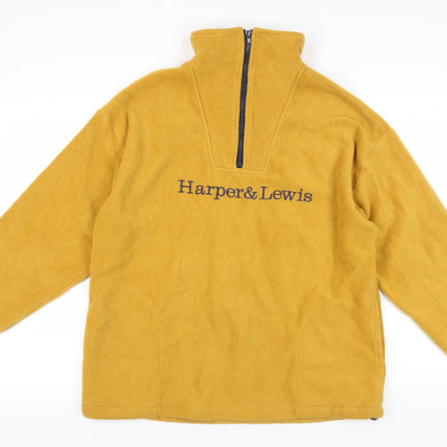 Harper & Lewis Men's Gold 1/4 Zip Sweatshirt L
