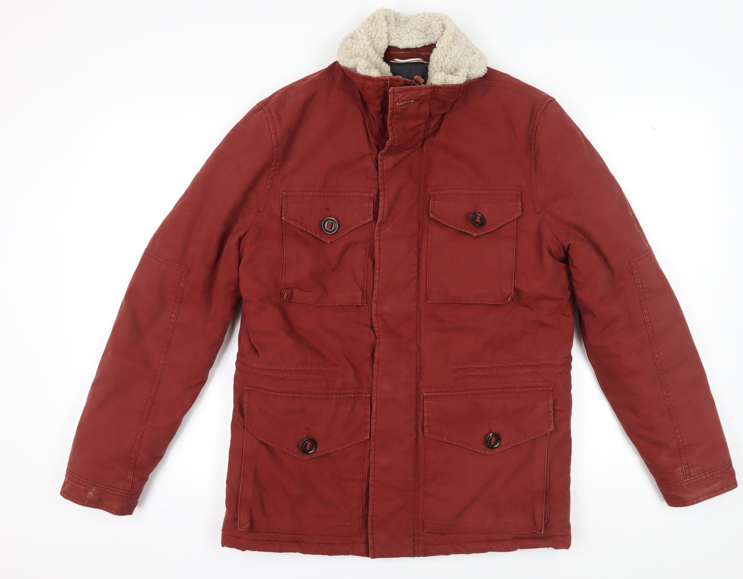 Marks and Spencer Men's Red Military Jacket, Size S