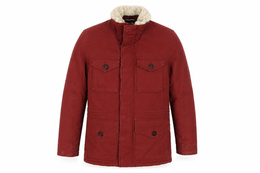 Front view of Marks & Spencer Men's Red Military Jacket, size S
