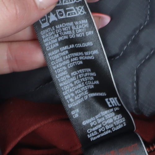 Marks and Spencer Men's Red Military Jacket, Size S