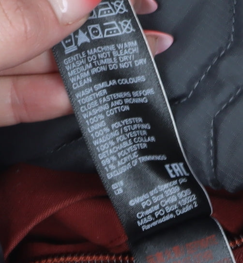 Marks and Spencer Men's Red Military Jacket, Size S