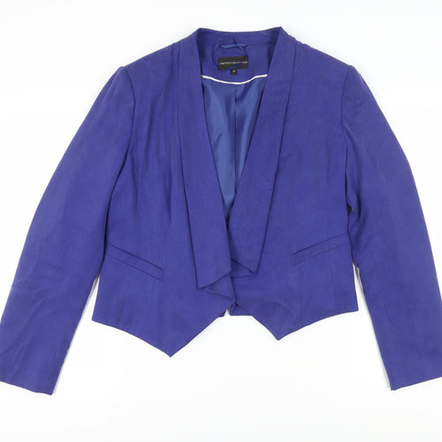 Marks and Spencer Women's Blue Cropped Blazer UK 14