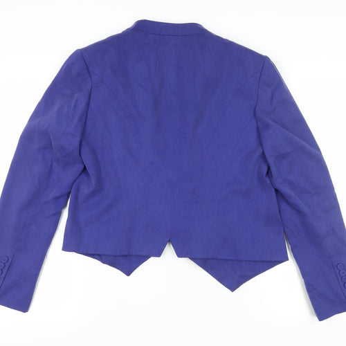 Marks and Spencer Women's Blue Cropped Blazer UK 14