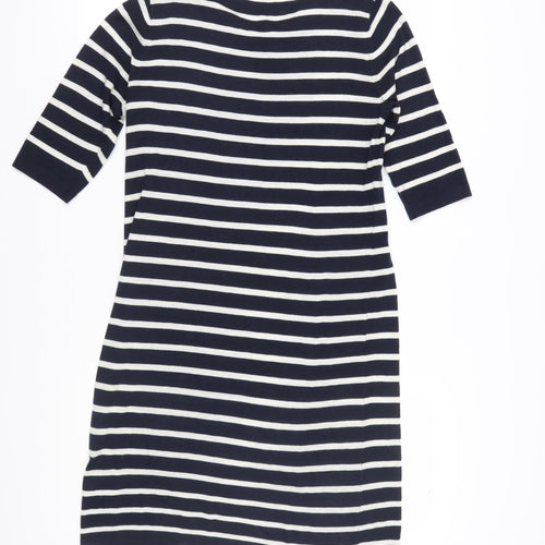 Sugarhill Women's Blue White Striped Shift Dress Size 14