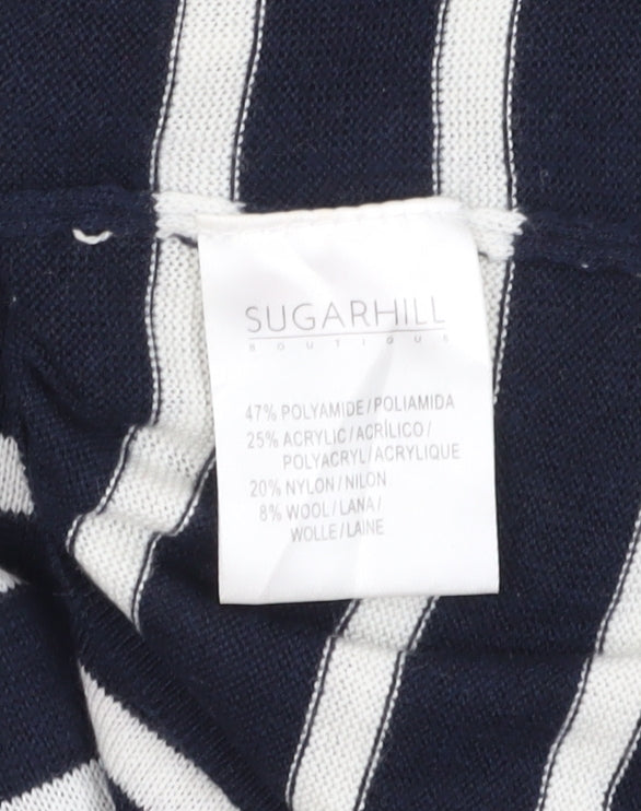 Sugarhill Women's Blue White Striped Shift Dress Size 14