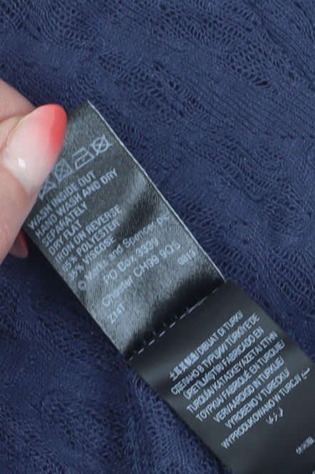 Marks and Spencer Women's Blue Knit T-Shirt