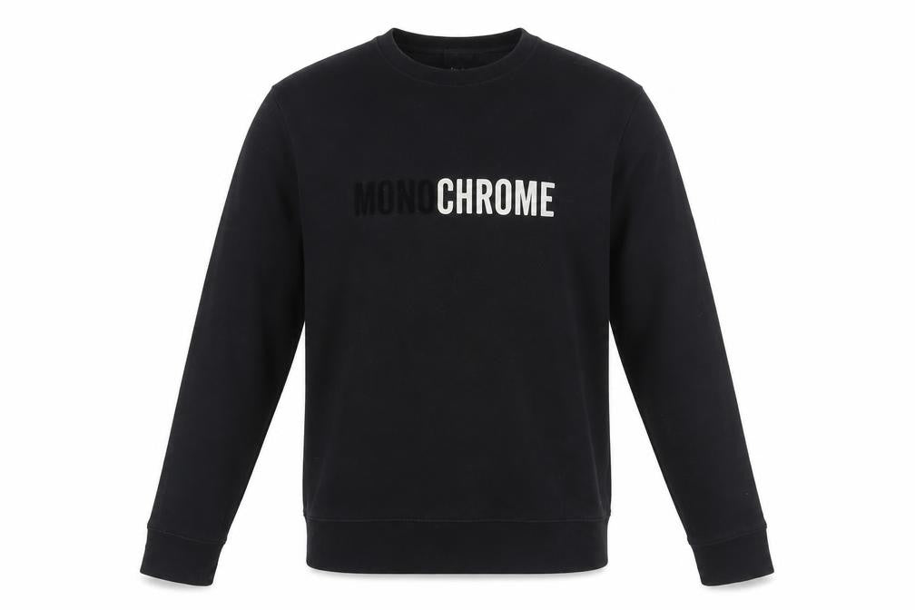 Front view of H&M unisex black sweatshirt, s, cotton blend, pullover