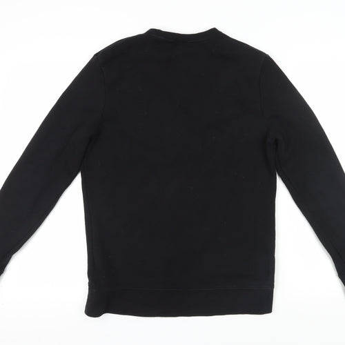 H&M Unisex Black Sweatshirt, S, Cotton Blend, Pullover