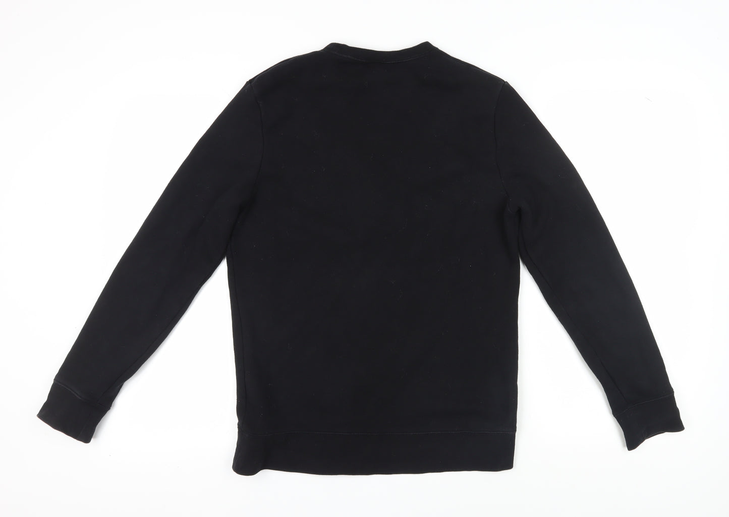 H&M Unisex Black Sweatshirt, S, Cotton Blend, Pullover