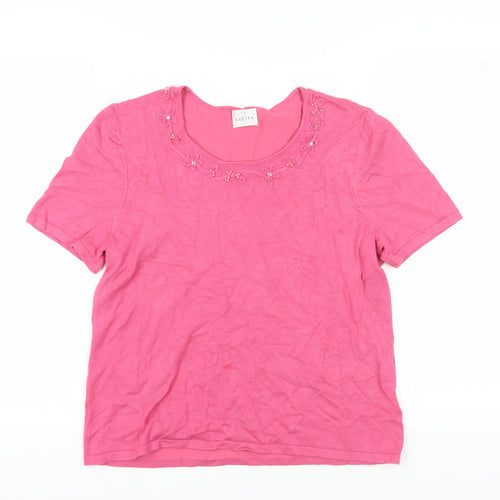 Eastex Women’s Pink Embroidered T-Shirt Size 16