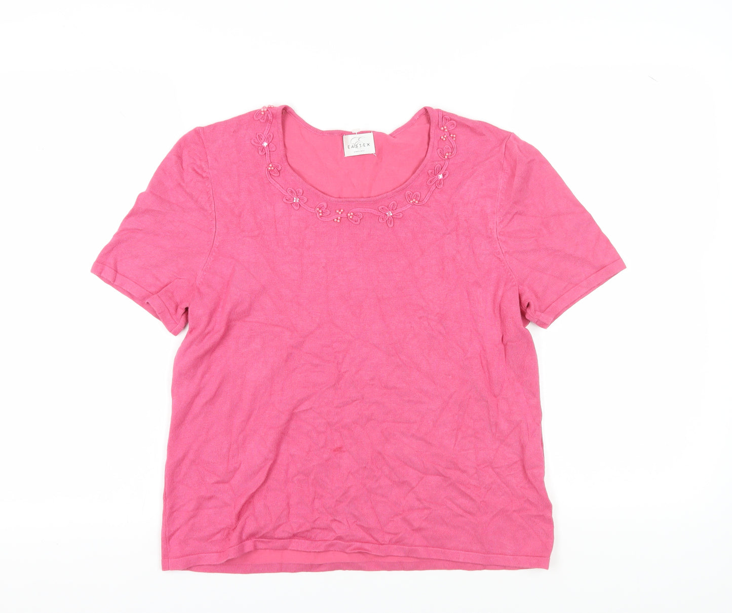 Eastex Women’s Pink Embroidered T-Shirt Size 16