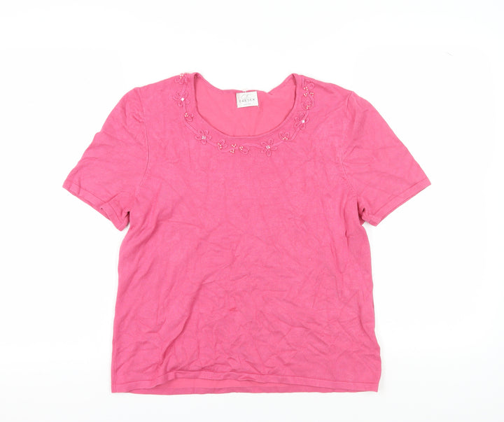 Eastex Women’s Pink Embroidered T-Shirt Size 16