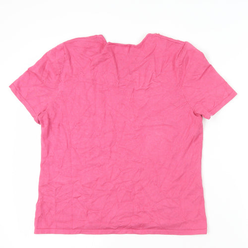 Eastex Women’s Pink Embroidered T-Shirt Size 16